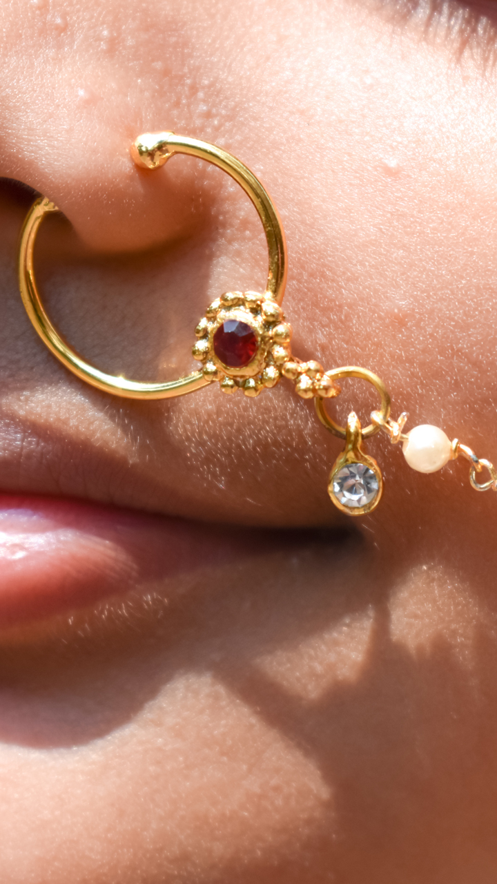 New Trend Gold Nose Piercing Jewelry Gold With Heart And Cross Flowers 22  Styles Available From Dhgirlsshop, $0.83 | DHgate.Com